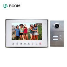 2wire Video door phone for 2 apartment support leave a message+record function with metal call panel